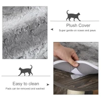 PawHut Cat tree Tower Climbing Kitten Activity Center Furniture with Sisal Scratching Post Round Toy Perch Hanging Balls 19.75" x 19.75" x 40.5"(m-7)