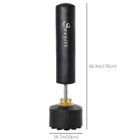 Soozier Freestanding Boxing Punch Bag Stand, Height Adjustable, with Fillable Base, Absorption Springs, Suction Cups(m-3)
