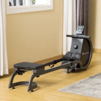 Soozier Rowing Machine with 16 Adjustable Resistance Levels Magnetic Foldable Rower with 2 Aluminum Slide Rails, Digital Monitor, for Home Use, Gym, Office(m-8)
