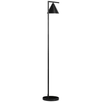 HOMCOM Floor Lamps for Living Room Bedroom Lighting, Modern Adjustable Standing Lamp, 13.75"x10.25"x60.25", Black(m-11)