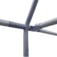 PawHut Chicken Run, Galvanized Large Metal Chicken Coop Cage, Walk-in Enclosure Poultry Hen Run House Playpen Rabbit Hutch with Flat Roof, Cover, 9.2' x 6.2' x 6.5', Silver(m-9)