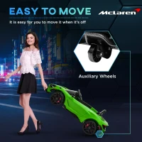 Qaba McLaren 765LT Licensed 12V Kids Electric Car w/ Scissor Doors, Transport Wheels, Remote, Slow Start, Music Horn Green(m-5)