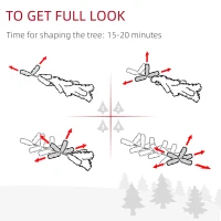 HOMCOM 7FT Pencil Christmas Tree, Artificial Christmas Tree with Automatic Open for Home Party, Green(m-5)