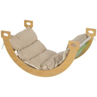 Qaba 3 in 1 Wooden Climbing Toy for Toddlers with Cushion Pad(m-2)