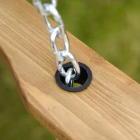 Outsunny 2 Person Porch Swing, Patio Swing, Outdoor Swing Bench with Pine Wood Frame and Hanging Chains for Garden and Yard, 550 lbs Weight Capacity, X Shaped Design, Natural(m-7)