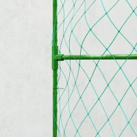 Outsunny Metal Raised Garden Bed with Trellis for Climbing Plants, Galvanized Garden Bed Kit Outdoor Garden Box with Trellis(m-10)