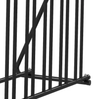 Soozier All-Steel Bike Rack, 45" Bike Stand, 3-Bike Capacity, Single-Side, for Garages Streets Yards Schools(m-10)