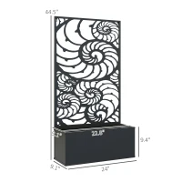 Outsunny Metal Garden Bed with Trellis for Climbing Plants, Freestanding or Wall Mounted Flower Bed for Garden, Patio, Balcony(m-3)