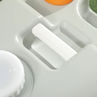 Outsunny 5.8 Gallon RV Waste Tank, Water Container with Collapsible Handle and Wheels, Portable Water Tank for Camping, Grey(m-10)