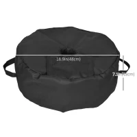 Outsunny 19" Round Patio Umbrella Base Weight Sand Bag Weather Resistant Garden Parasol Weight Base Stand Holder Weights  w/ Scoop Up 88lbs Black(m-3)