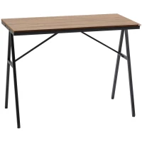 HOMCOM Industrial Bar Table with Steel Frame, Counter Height Table Pub Table for Kitchen Dining Room Cafe, Brown/Black(m-1)