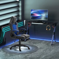 Vinsetto PU Leather Gaming Chair High Back Office Chair with Adjustable Height, Computer Gamer Chair, Blue(m-1)