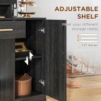 HOMCOM Illuminated Dressing Table Set, LED Vanity Table Set with Stool, LED Mirror, Drawer and Cabinet Shelves for Bedroom(m-6)