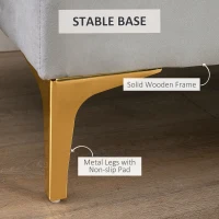 HOMCOM End of Bed Bench, Upholstered Bench, Entryway Shoe Bench with Button Tufted for Living Room, Bedroom, Grey(m-6)