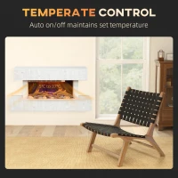 HOMCOM 32 Inches Freestanding Electric Fireplace with Mantel, 1500W Replaceable Fireplace Insert Heater with Timer, White(m-6)