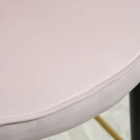 HOMCOM Bar Stools Set of 2 Modern Counter Height Bar Stools with Back, Footrest for Home Kitchen, 23.2"x20.5"x35.4", Pink(m-10)