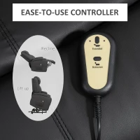 HOMCOM Power Recliner, Electric Lift Chair for Elderly with Footrest, Remote Control, Side Pockets and Cup Holders, Grey(m-6)