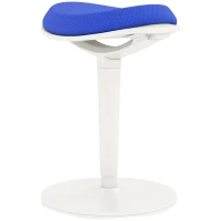 HOMCOM Standing Desk Stool, Ergonomic Wobble Chair, Adjustable Leaning Stool for Office Desks, with Rocking Motion, Blue(m-11)