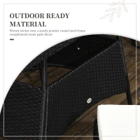 Outsunny 5 Pieces Wicker Patio Dining Set Outdoor Furniture Set with Removable Cushions, WPC Top Dining Table, PE Rattan Conversation Set for Garden Poolside Backyard, Cream White(m-6)