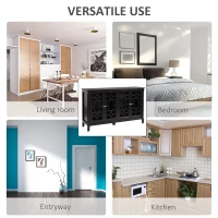 HOMCOM Sideboard Buffet Cabinet, Kitchen Storage Cabinet, Glass Door Accent Cabinet with Adjustable Shelves, Espresso(m-7)