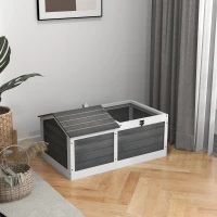 PawHut 34" Wooden Tortoise Habitat Tortoise Enclosure Indoor/Outdoor Use(m-10)