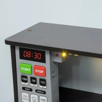 Qaba Wooden Play Kitchen with Lights Sounds, Kids Kitchen Playset with Washing Machine, Water Dispenser, Microwave, Range Hood, Refrigerator, Utensils, Gift for 3-6 Years Old(m-9)