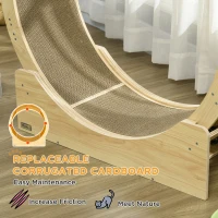 PawHut 36" Cat Wheel for Indoor Cats with Brake, Scratching Pads, Oak(m-7)