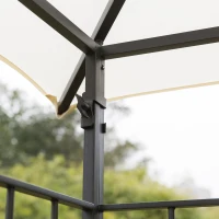 Outsunny 10' x 10' Patio Gazebo, Double Roof Outdoor Gazebo Canopy Shade Shelter with Metal Corner Frame Screen Wall, for Garden, Lawn, Backyard and Deck(m-9)