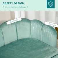 PawHut Pearl Design Pet Sofa for Medium and Large Sized Dogs, Pet Bed with Cushion and Solid Wood Legs, Green(m-6)