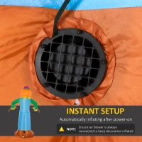 Outsunny 6' Cute Halloween Inflatables Outdoor Decorations Pumpkin Scarecrow, Blow-Up LED Yard Decor Indoor Outdoor for Garden, Lawn, Party, Holiday(m-7)