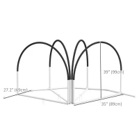 PawHut Dog Agility Kit Pet Obstacle Course Training Equipment Outdoor with Weave Poles, Carry Bag, Black(m-3)