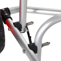 Soozier Foldable Kayak Cart, Aluminum Boat Canoe Carrier Tote Dolly Trolley Transport Trailer NO-Flat Wheel Silver(m-10)