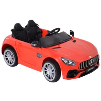 Aosom Licensed Kids Ride-On Car 12V with Remote Control, Suspension Wheel, Adjustable Speed, Red(m-11)