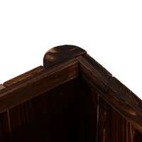 Outsunny 48" x 20" x 18" Raised Garden Bed, Raised Planter Box, Wooden Planter Raised Bed with Drainage Gaps & Lightweight Build, Natural Wood(m-9)