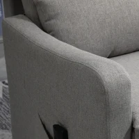HOMCOM Electric Lift Recliner Chair Rising Power Chaise Lounge Fabric Sofa with Remote Control & Side Pocket for Living Room(m-10)