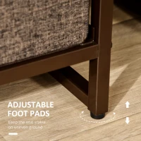 HOMCOM 7-Bin Dresser Storage Tower Cabinet Organizer Unit, Easy Pull Fabric Bins with Metal Frame for Bedroom(m-6)