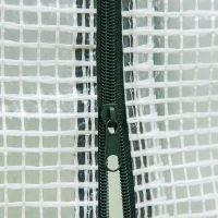 Outsunny 6.6' x 2.5' x 5.5' Patio Hot House, Walk-in Garden Greenhouse with Steel Frame, Door, Window for Balcony, Patio, White(m-9)