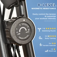 Soozier 3 in 1 Folding Exercise Bike, Foldable Stationary Bike with 8-Level Magnetic Resistance, Adjustable Seat, Black(m-6)