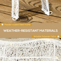 Outsunny Lighted Reindeer Christmas Decorations, 3-Piece Light Up Christmas Deer Family Set with 2 Modes for Outdoor, Silver(m-6)