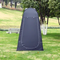 Outsunny Pop Up Shower Tent, Portable Privacy Room for Outdoor Changing, Dressing, Fishing Storage with Carrying Bag, Black(m-1)