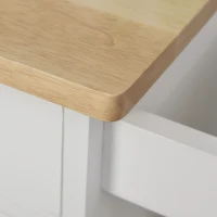 HOMCOM Kitchen Cart on Wheels, Rolling Kitchen Island with Drawer, Glass Door, Towel Rack and Adjustable Shelf, White(m-9)