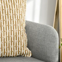 HOMCOM 48" Loveseat Sofa for Bedroom, Modern Love Seats Furniture, Upholstered Small Couch for Small Spaces, Gray(m-8)