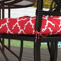 Outsunny 4-Piece Seat Cushion Pillows Replacement, Patio Chair Cushions Set with Ties for Indoor Outdoor(m-10)