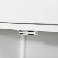 kleankin Bathroom Floor Storage Cabinet Freestanding Wooden Storage Organizer with Drawer Doors Adjustable Shelves for Living Room Kitchen Hallway White(m-9)