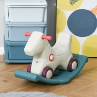 Qaba Rocking Horse 2 in 1 Ride on Toys and Sliding Car for Kids Baby Rocker Roller Toddler Playset Indoor Outdoor 1-4 Years Old(m-9)