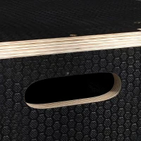 Soozier 30/24/20 In Wooden Plyometric Jump Box with Handle Openings for Home Gym Workout Training(m-10)