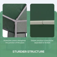 Outsunny Φ13' Hexagon Party Tent Patio Gazebo Outdoor Activity Event Canopy Quick Sun Shelter Pavilion with Netting Mesh Sidewall Green(m-5)