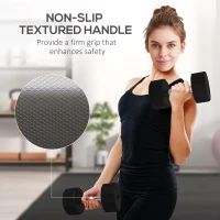 Soozier 2 x 25lbs Dumbbells Set with Non-Slip Grip, Rubber Covered Weights for Men Women Home Gym Workout(m-6)