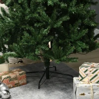 HOMCOM 7.5 Feet Prelit Artificial Christmas Tree Warm White LED Light Holiday Home Xmas Decoration, Green(m-10)