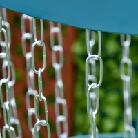 Soozier Portable Disc Golf Basket Target with 24-Chain, Travel Bag, Blue(m-8)